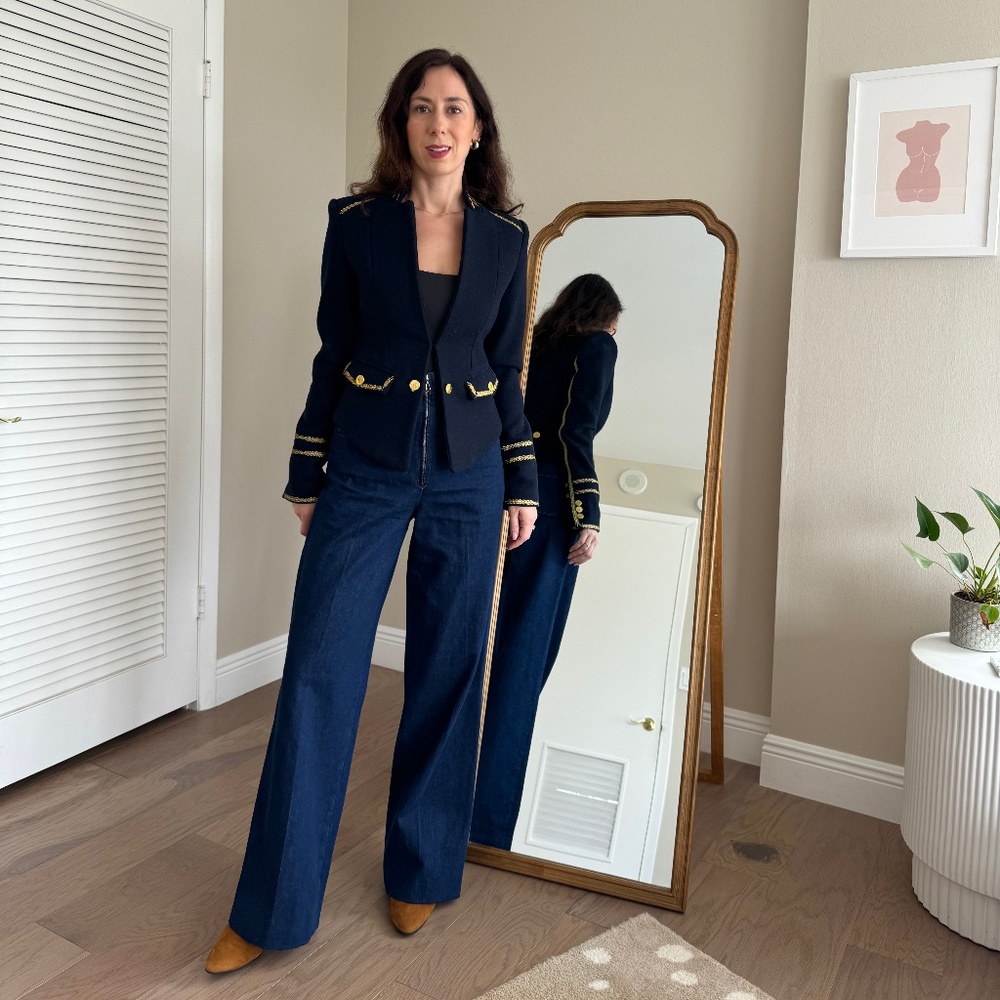 Wool jacket in a military style